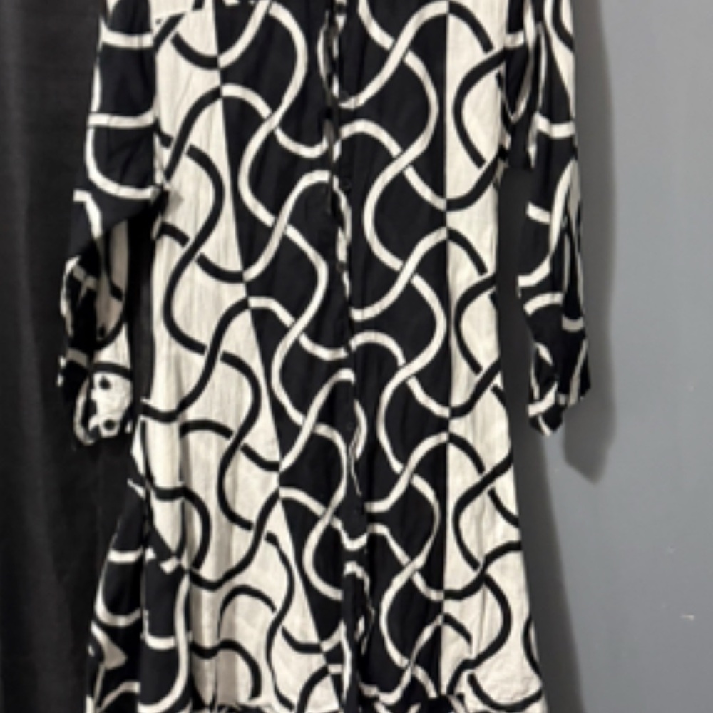 Black and White Patterned Dress
